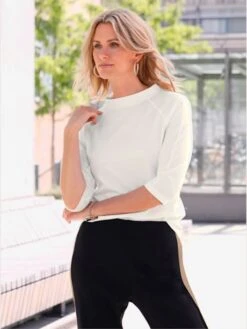 T-shirt à Manches 3/4 Col Corolle