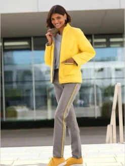 Pantalon Extensible Rayures Galon Aux Accents Contrastés 7 Pantalon Extensible Rayures Galon Aux Accents Contrastés -Womens Clothing Soldes Boutique 001.00ZUK05547 007.014