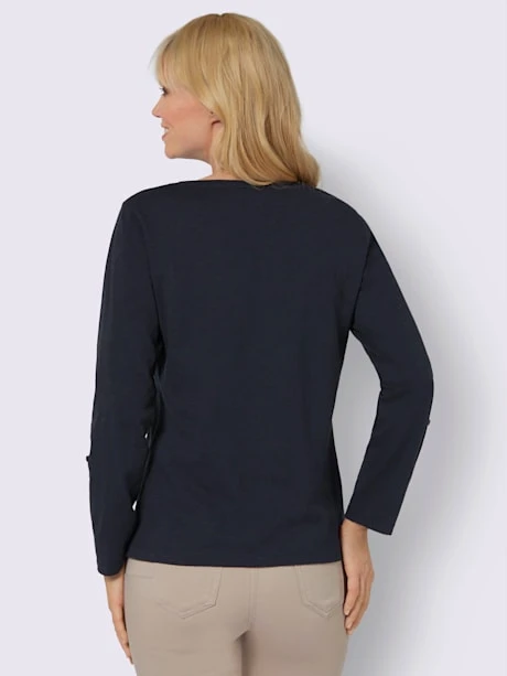 T-shirt à Manches Longues Pur Coton 3 T-shirt à Manches Longues Pur Coton – Image 3