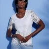 T-shirt En Dentelle 40% Viscose -Womens Clothing Soldes Boutique 003.00F0130043 A03.056
