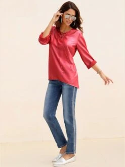 Jean Coupe Droite Bandes Argentées 9 Jean Coupe Droite Bandes Argentées -Womens Clothing Soldes Boutique 003.00F0156439 A01.054