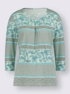 T-shirt à Manches 3/4 Plis Affinants à L'encolure 7 T-shirt à Manches 3/4 Plis Affinants à L'encolure -Womens Clothing Soldes Boutique 003.00ZUK03347 B08.001