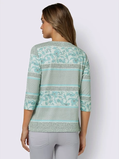 T-shirt à Manches 3/4 Plis Affinants à L'encolure 3 T-shirt à Manches 3/4 Plis Affinants à L'encolure – Image 3