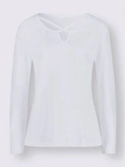 T-shirt à Manches Longues Encolure Fantaisie 5 T-shirt à Manches Longues Encolure Fantaisie -Womens Clothing Soldes Boutique 003.00ZUK03347 B17.002