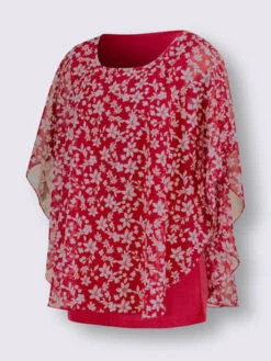 Chemisier En Georgette Mélange De Matières à Double épaisseur : Jersey Et Partie Tissée Légère 5 Chemisier En Georgette Mélange De Matières à Double épaisseur : Jersey Et Partie Tissée Légère -Womens Clothing Soldes Boutique 003.00ZUK91746 B16.001
