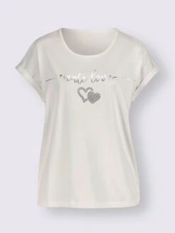T-shirt à Encolure Ronde Imprimé Transfert Couleur Argent -Womens Clothing Soldes Boutique 004.00ZUK03346 B26.001