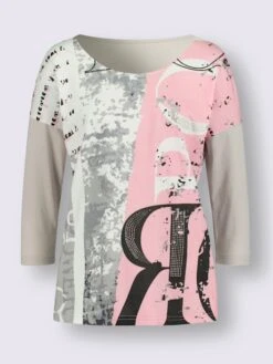 T-shirt à Manches 3/4 Petites Pierres Brillantes Fantaisie 7 T-shirt à Manches 3/4 Petites Pierres Brillantes Fantaisie -Womens Clothing Soldes Boutique 004.00ZUK05547 B19.001