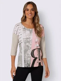 T-shirt à Manches 3/4 Petites Pierres Brillantes Fantaisie 5 T-shirt à Manches 3/4 Petites Pierres Brillantes Fantaisie -Womens Clothing Soldes Boutique 004.00ZUK05547 B21.001