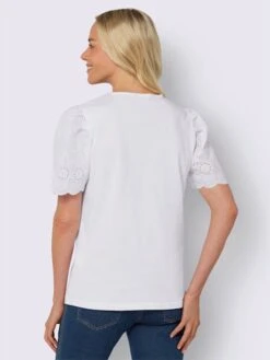T-shirt à Manches Courtes Superbe Broderie Ajourée -Womens Clothing Soldes Boutique 004.00ZUK92345 B68.001