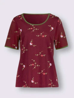 T-shirt à Manches Courtes Passepoils Contrastés Tendance -Womens Clothing Soldes Boutique 005.00ZUK03346 B03.001