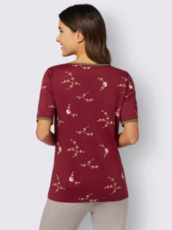 T-shirt à Manches Courtes Passepoils Contrastés Tendance -Womens Clothing Soldes Boutique 005.00ZUK03346 B04.001