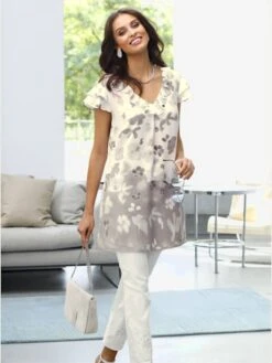 Chemisier à Manches Courtes Matière Facile à Entretenir