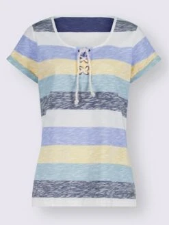 T-shirt à Rayures Pur Coton 7 T-shirt à Rayures Pur Coton -Womens Clothing Soldes Boutique 011.00F0257443 B19.001