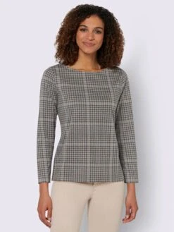 T-shirt à Manches Longues Qualité Coton -Womens Clothing Soldes Boutique 012.00F0257444 B25.001