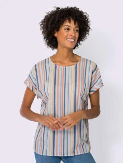 Chemisier Longues Rayures Affinantes -Womens Clothing Soldes Boutique 012.00ZUK03347 B12.002