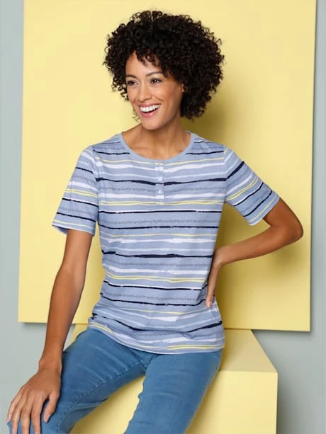 T-shirt à Manches Courtes Patte De Boutonnage Courte 1 T-shirt à Manches Courtes Patte De Boutonnage Courte