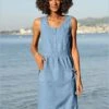 Robe Légère En Imitation Denim Avec Col Rond -Womens Clothing Soldes Boutique 015.00BB205035 A11.147