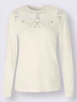 T-shirt à Manches Longues Viscose -Womens Clothing Soldes Boutique 015.00F0230046 B14.001