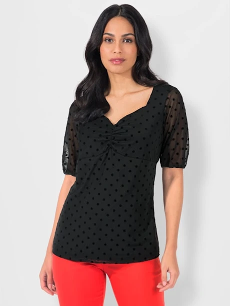 Chemisier Manches Bouffantes Discrètes 2 Chemisier Manches Bouffantes Discrètes – Image 2