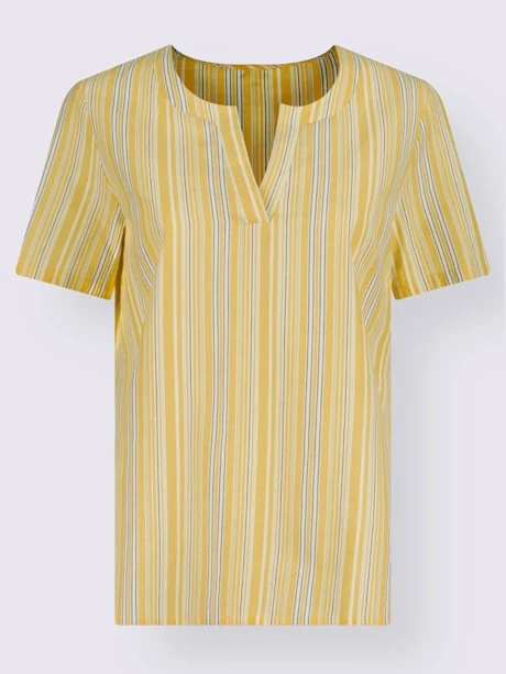 Chemisier à Rayures Verticales Flatteuses Colorées 4 Chemisier à Rayures Verticales Flatteuses Colorées – Image 4