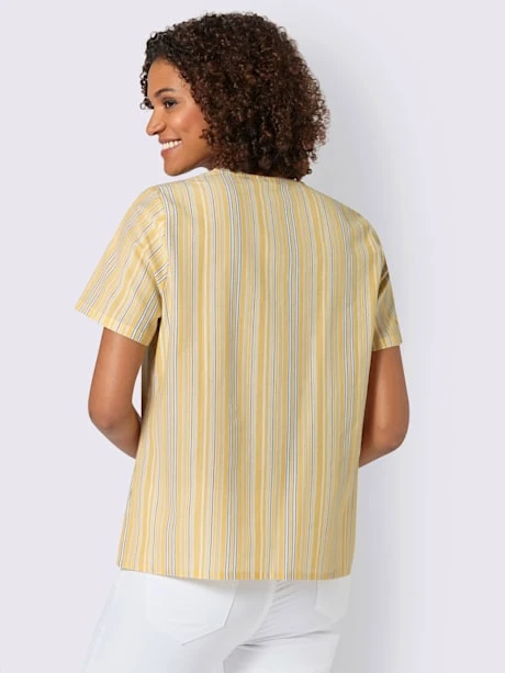 Chemisier à Rayures Verticales Flatteuses Colorées 3 Chemisier à Rayures Verticales Flatteuses Colorées – Image 3