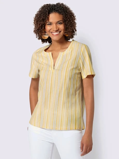 Chemisier à Rayures Verticales Flatteuses Colorées 2 Chemisier à Rayures Verticales Flatteuses Colorées – Image 2