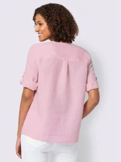 Chemisier Uni à Fronces Affinantes Manches 3/4 -Womens Clothing Soldes Boutique 023.00F0257441 B14.001