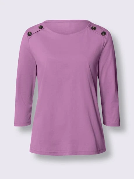 T-shirt à Manches 3/4 Couture D'épaule Avancée 4 T-shirt à Manches 3/4 Couture D'épaule Avancée – Image 4