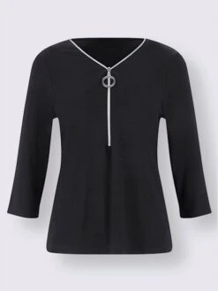 T-shirt à Manches 3/4 95% Viscose -Womens Clothing Soldes Boutique 033.00F0230044 B16.002