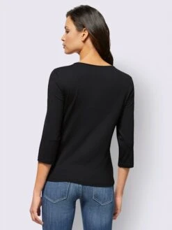 T-shirt à Manches 3/4 95% Viscose -Womens Clothing Soldes Boutique 033.00F0230044 B17.001