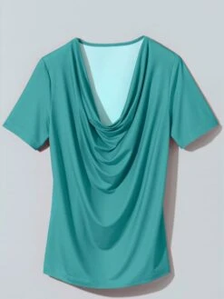 T-shirt à Col Bénitier Pure Viscose -Womens Clothing Soldes Boutique 033.00SAN.902 135.001.u