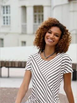 T-shirt à Rayures 50% Coton