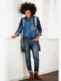 Jean Fermeture à Boutons Effet Délavé 7 Jean Fermeture à Boutons Effet Délavé -Womens Clothing Soldes Boutique 044.00K2F.425 144.001.u