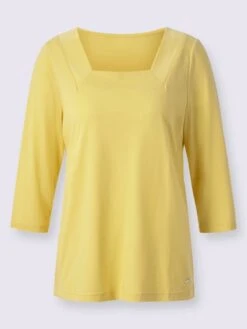 T-shirt à Manches 3/4 Un Basique Facile à Assortir -Womens Clothing Soldes Boutique 102.00BJ255347 B34.002