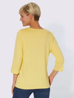 T-shirt à Manches 3/4 Un Basique Facile à Assortir -Womens Clothing Soldes Boutique 102.00BJ255347 B35.002