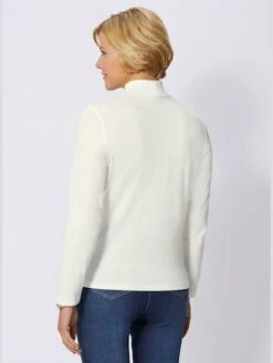 T-shirt Femme Mélange Coton-modal Col Montant Manches Longues -Womens Clothing Soldes Boutique 113.00BA255240 B29.001