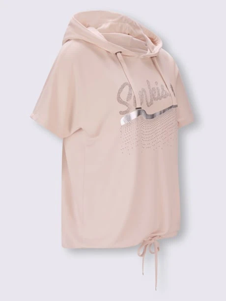 T-shirt Capuche Avec Coulisse Et Lien à Nouer 4 T-shirt Capuche Avec Coulisse Et Lien à Nouer – Image 4