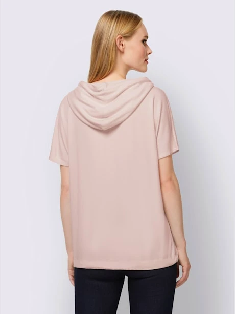 T-shirt Capuche Avec Coulisse Et Lien à Nouer 3 T-shirt Capuche Avec Coulisse Et Lien à Nouer – Image 3