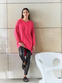 T-shirt Long Inscription Tendance