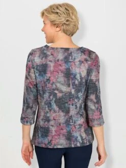 T-shirt à Manches 3/4 70% Viscose -Womens Clothing Soldes Boutique 126.00FA156246 B05.001