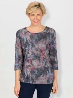 T-shirt à Manches 3/4 70% Viscose -Womens Clothing Soldes Boutique 126.00FA156246 B06.001