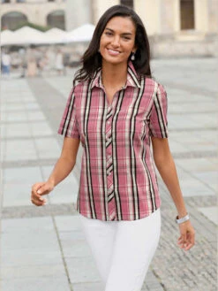 Chemisier à Carreaux Pur Coton