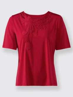 T-shirt Empiècement En Dentelle 7 T-shirt Empiècement En Dentelle -Womens Clothing Soldes Boutique 127.00FA156247 B17.001