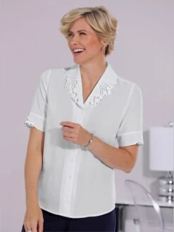 Chemisier Superbe Broderie Ajourée