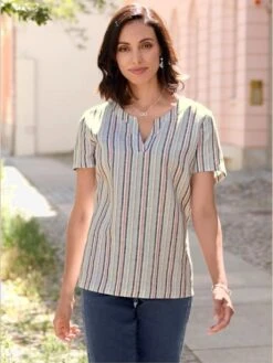 Chemisier à Manches Courtes 55% Lin