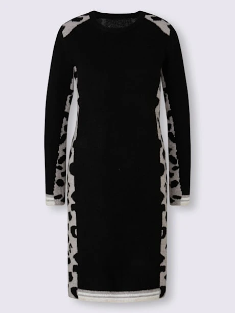 Robe En Tricot Joli Motif Léopard 4 Robe En Tricot Joli Motif Léopard – Image 4