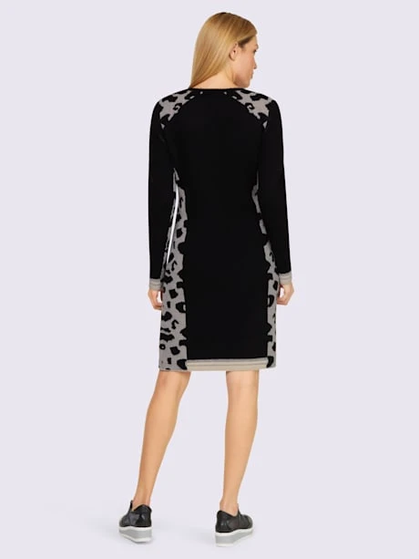 Robe En Tricot Joli Motif Léopard 3 Robe En Tricot Joli Motif Léopard – Image 3