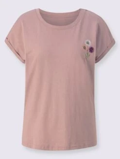 T-shirt à Encolure Ronde Broderie Florale -Womens Clothing Soldes Boutique 138.00BJ155347 B04.001