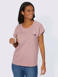 T-shirt à Encolure Ronde Broderie Florale -Womens Clothing Soldes Boutique 138.00BJ155347 B06.001