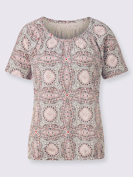 T-shirt Imprimé Encolure Ronde Passepoilée 4 T-shirt Imprimé Encolure Ronde Passepoilée – Image 4